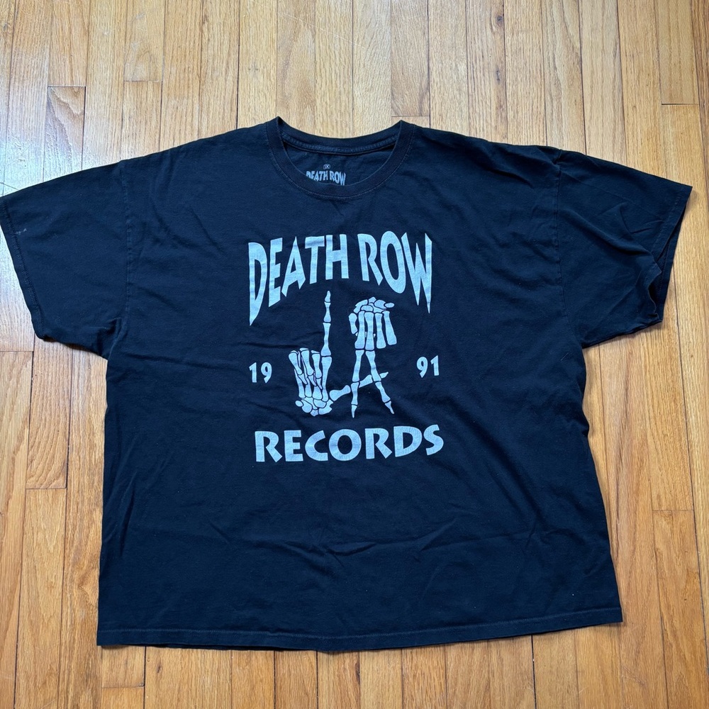 “Death Row Records” LA Bones Black Graphic T-Shirt 3x Casual Tee